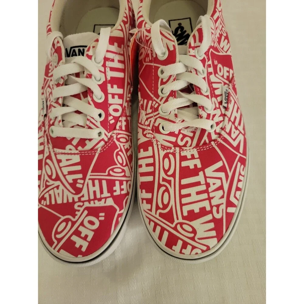 VANS Authentic OTW Repeat Mens 10 Slip Sneakers Red White Nwt